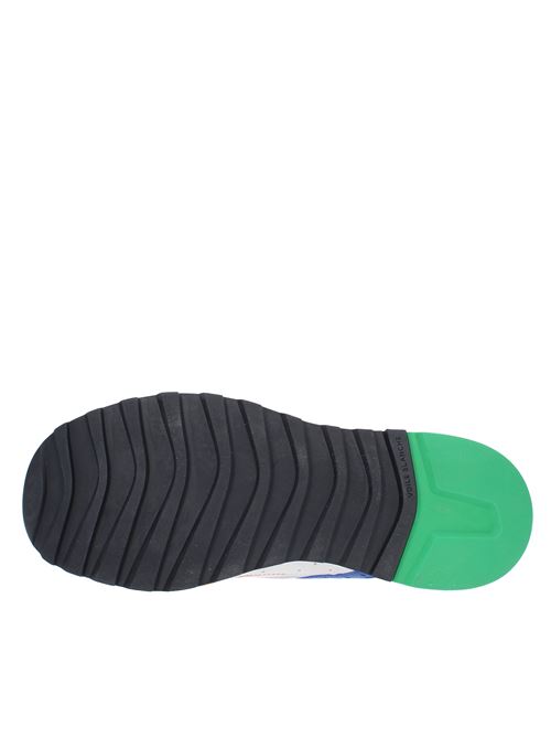 Sneakers in camoscio pelle e tessuto VOILE BLANCHE | BHOLTICE/BLUE